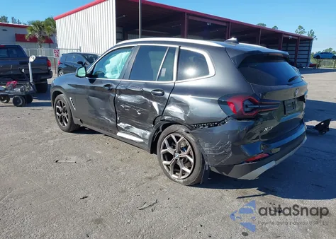 2022 BMW X3 Sdrive30I z USA, uszkodzony, nr VIN 5UX43DP02N9K81810